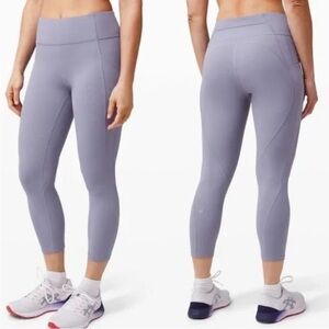 Lululemon time to sweat crop 23” leggings Peri purple women’s size 4